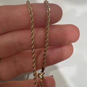 14k gold rope necklace